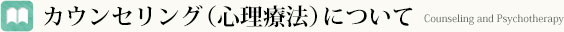 カウンセリング（心理療法）について